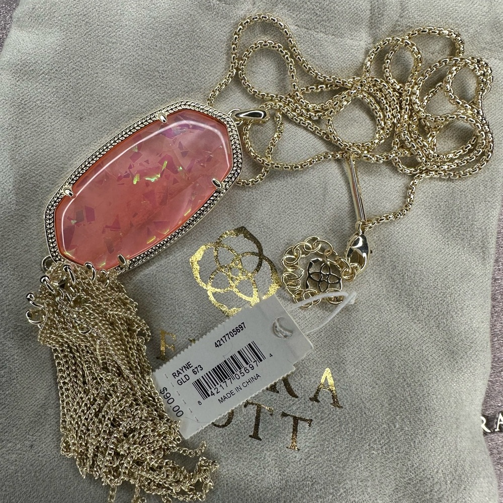 Kendra Scott Pink Pendant Necklace